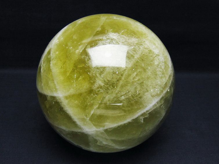 2.4Kg シトリン水晶 丸玉 125mm [T63-7823] 1枚目