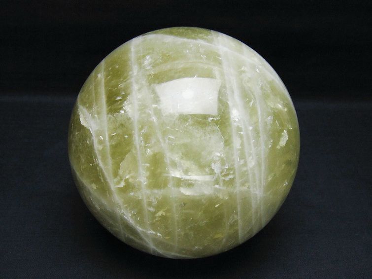 1.9Kg シトリン水晶 丸玉 115mm [t63-7826] 1枚目