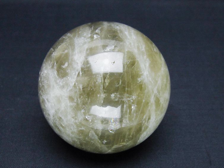 シトリン水晶 丸玉 60mm [t63-7965] 1枚目