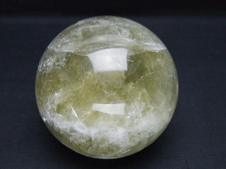 シトリン水晶 丸玉 77mm [t63-7981] 1枚目