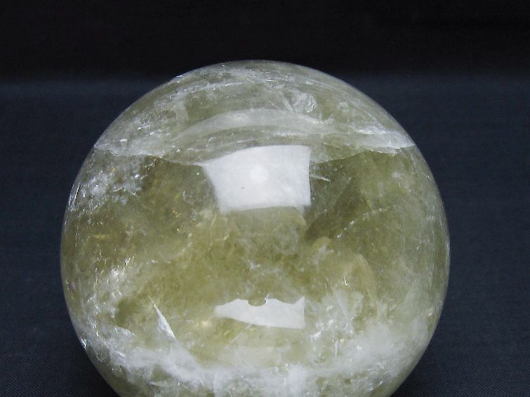 シトリン水晶 丸玉 77mm [t63-7981] 2枚目