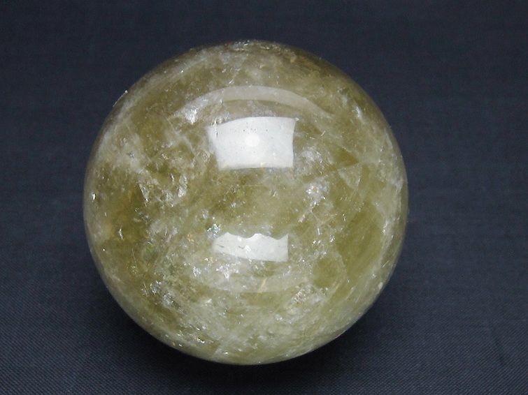 シトリン水晶 丸玉 61mm [t63-8002] 1枚目