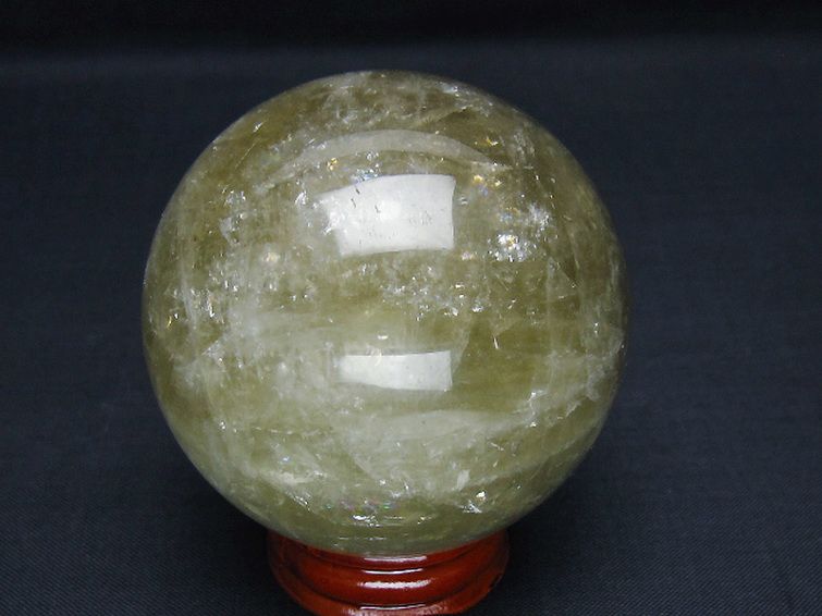 シトリン水晶 丸玉 61mm [t63-8002] 3枚目