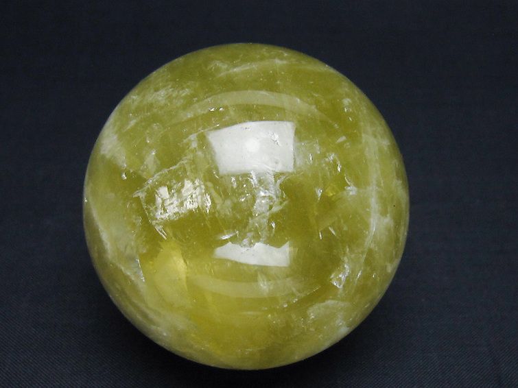 シトリン水晶 丸玉 62mm [t63-8003] 1枚目