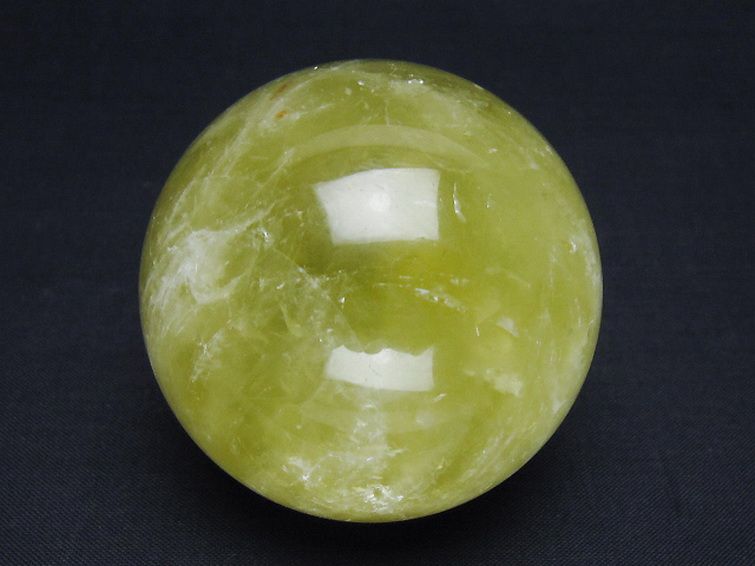 シトリン水晶 丸玉 61mm [t63-8011] 1枚目