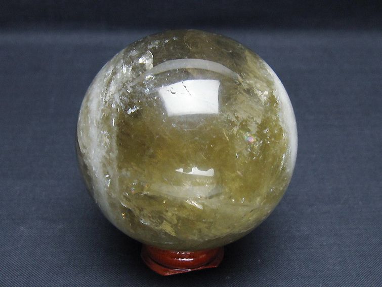 ライトニング水晶 丸玉 58mm [t63-8029] 3枚目