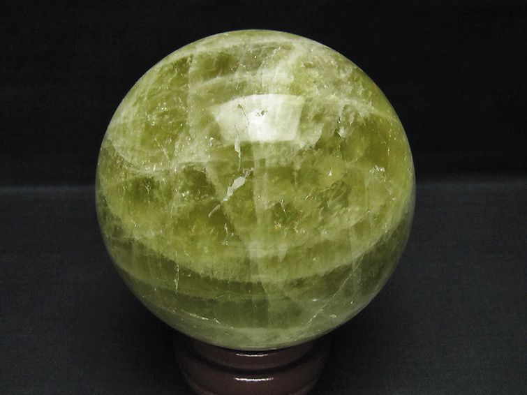 1.3Kg シトリン水晶 丸玉 100mm [t63-8162] 3枚目