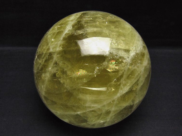 1.9Kg シトリン水晶 丸玉 115mm [t63-8258] 1枚目