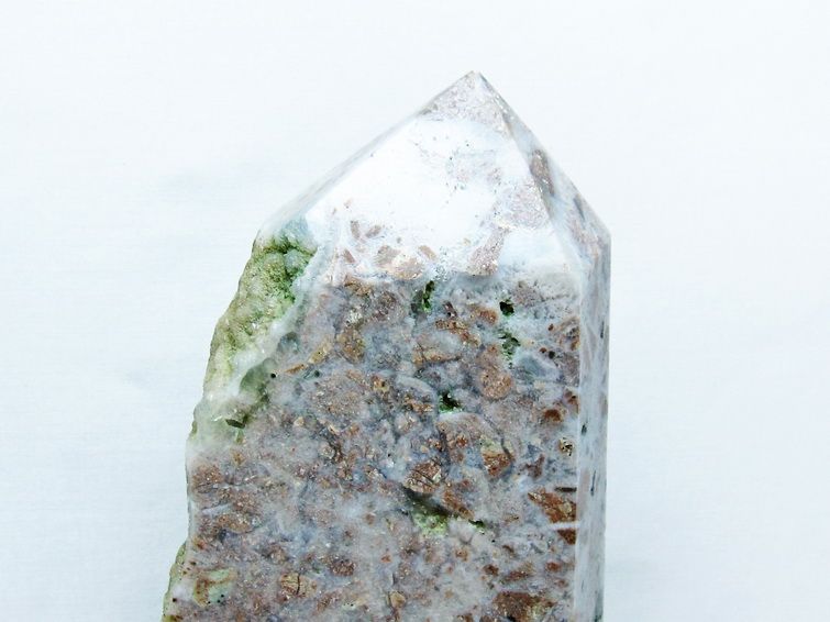 3.5Kg フローライト共生 水晶 六角柱[T634-5533] 2枚目