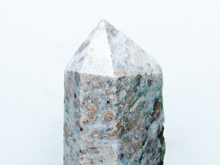 3.5Kg フローライト共生 水晶 六角柱[t634-5533]