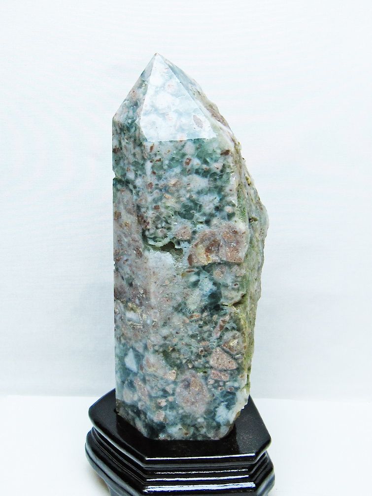 2.5Kg フローライト共生 水晶 六角柱[T634-5534] 1枚目