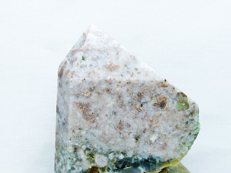 1.9Kg フローライト共生 水晶 六角柱[T634-5535] 2枚目