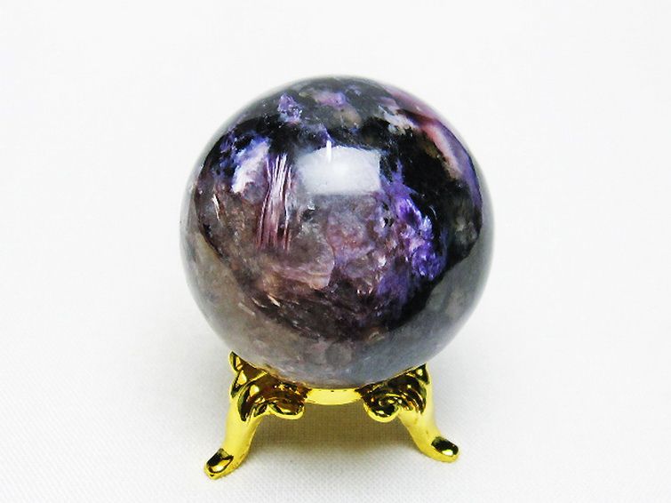 チャロアイト 丸玉 34mm [t637-4456] 3枚目