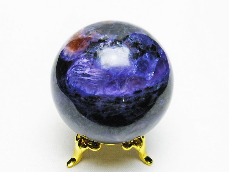 チャロアイト 丸玉 38mm [T637-4490] 3枚目