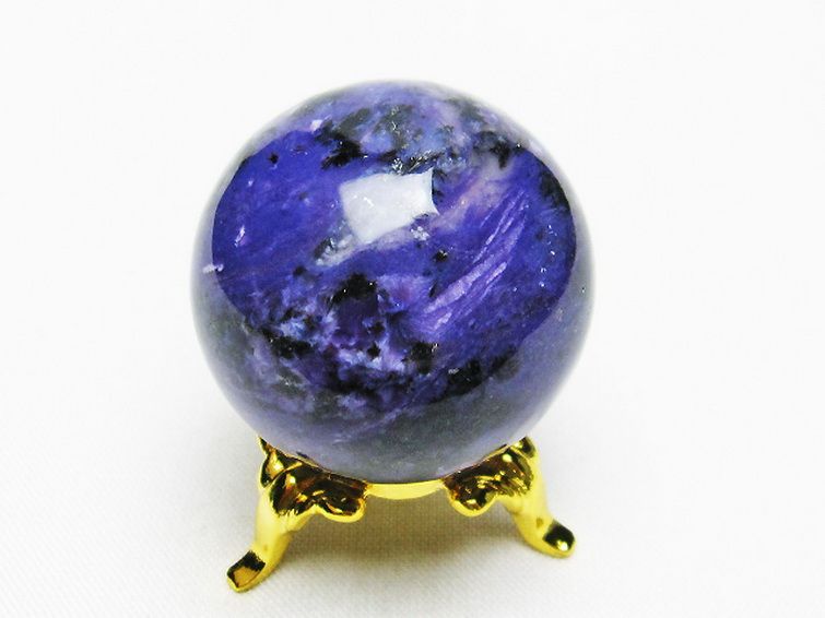 チャロアイト 丸玉 32mm [T637-4515] 3枚目