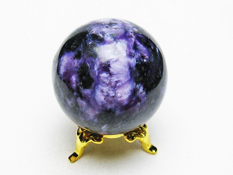 チャロアイト 丸玉 36mm [T637-4517] 3枚目