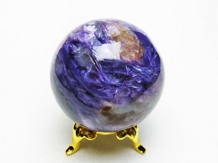 チャロアイト 丸玉 38mm [T637-4535] 3枚目