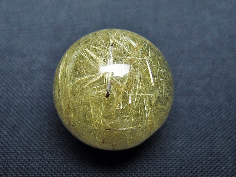 ルチル入り 水晶 丸玉 18mm [T637-4744] 1枚目