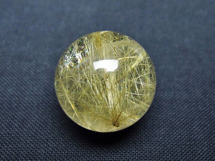 ルチル入り 水晶 丸玉 18mm [T637-4750] 1枚目