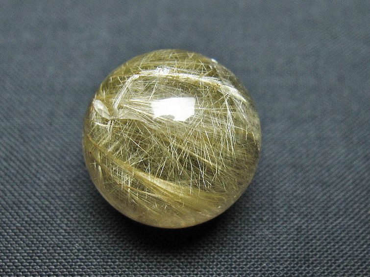 ルチル入り 水晶 丸玉 19mm [T637-4762] 2枚目