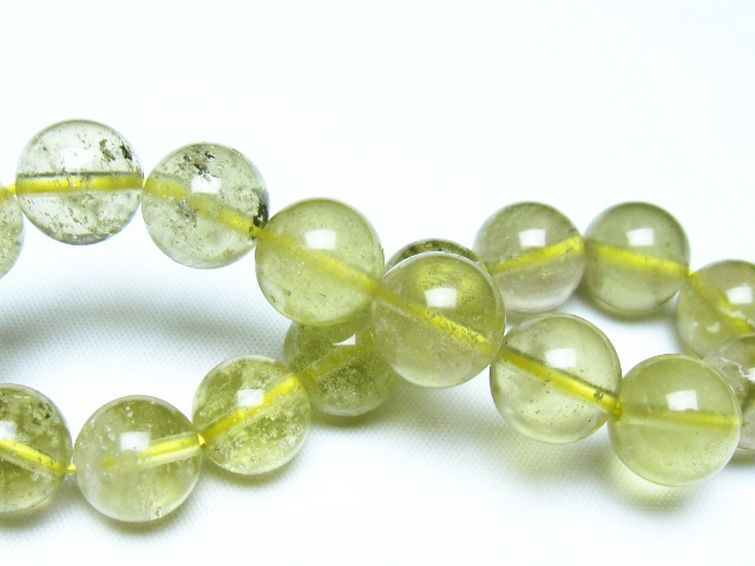 リビアングラス ブレスレット 11mm 隕石由来の天然ガラス[t64-808]