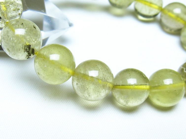 リビアングラス ブレスレット 11mm 隕石由来の天然ガラス[t64-808]