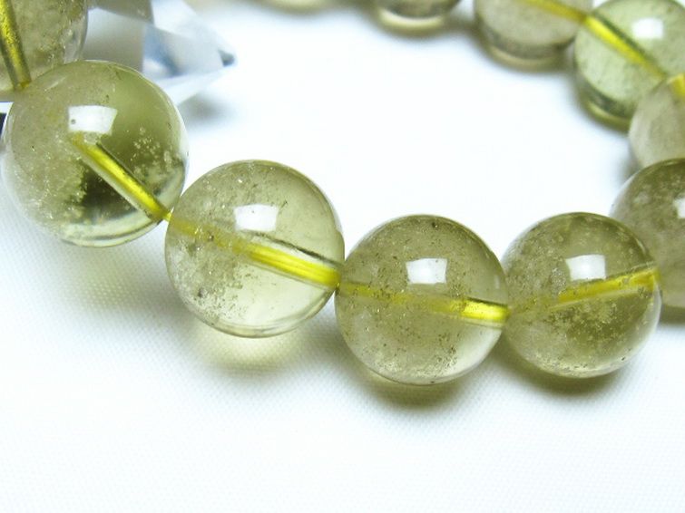 リビアングラス ブレスレット 16mm 隕石由来の天然ガラス[t64-814]