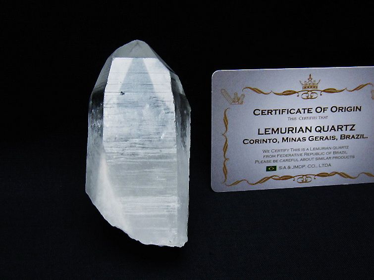 レムリアンシード水晶 原石 ミナスジェライス州コリント産 ※証明書付き[T641-1658] 1枚目