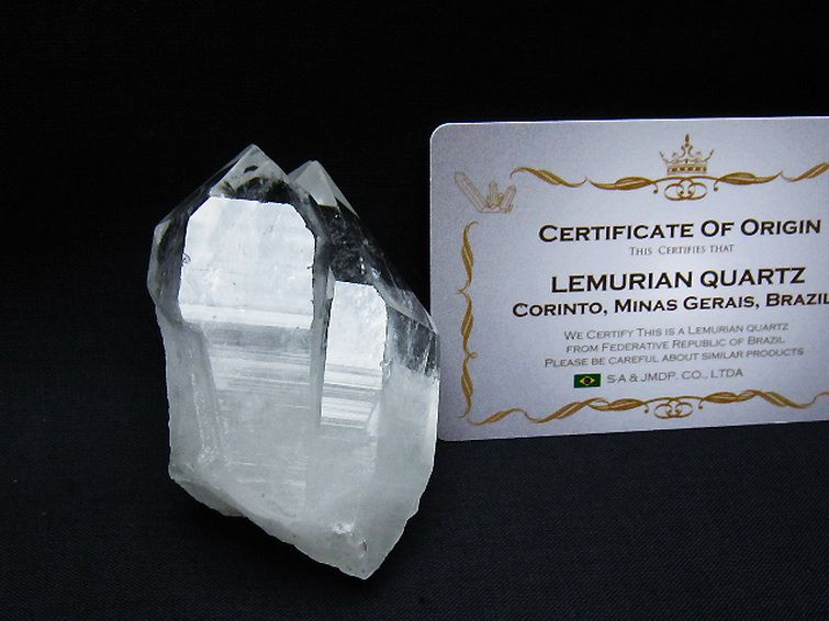 レムリアンシード水晶 原石 ミナスジェライス州コリント産 ※証明書付き[T641-1676] 1枚目