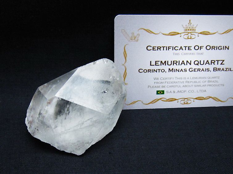 レムリアンシード水晶 原石 ミナスジェライス州コリント産 ※証明書付き[T641-1683] 1枚目