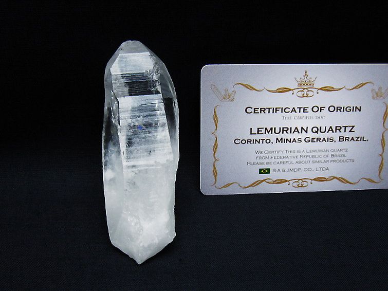 レムリアンシード水晶 原石 ミナスジェライス州コリント産 ※証明書付き[T641-1723] 1枚目