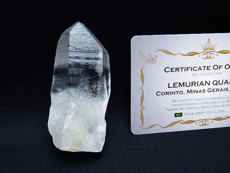 レムリアンシード水晶 原石 ミナスジェライス州コリント産 ※証明書付き[T641-1789] 1枚目