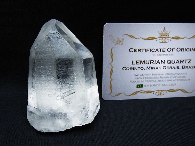 レムリアンシード水晶 原石 ミナスジェライス州コリント産 ※証明書付き[T641-1814] 1枚目