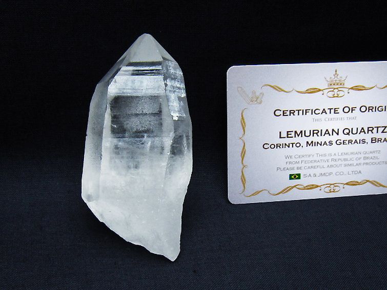 レムリアンシード水晶 原石 ミナスジェライス州コリント産 ※証明書付き[T641-1831] 1枚目