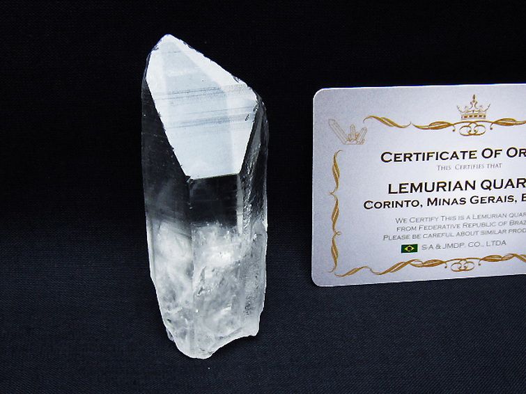 レムリアンシード水晶 原石 ミナスジェライス州コリント産 ※証明書付き[T641-1834] 1枚目