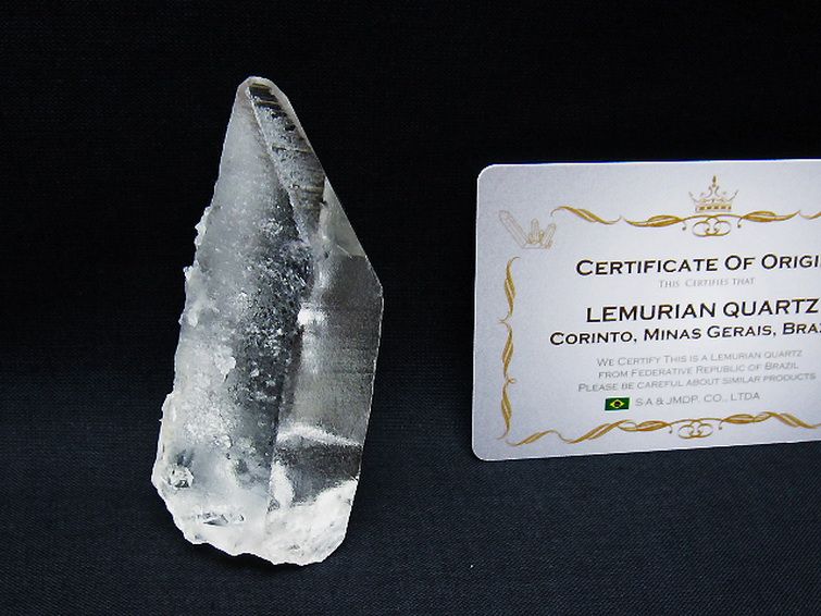 レムリアンシード水晶 原石 ミナスジェライス州コリント産 ※証明書付き[T641-1839] 1枚目
