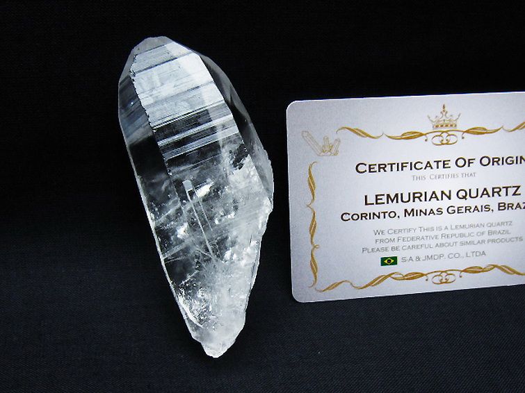 レムリアンシード水晶 原石 ミナスジェライス州コリント産 ※証明書付き[T641-1876] 1枚目