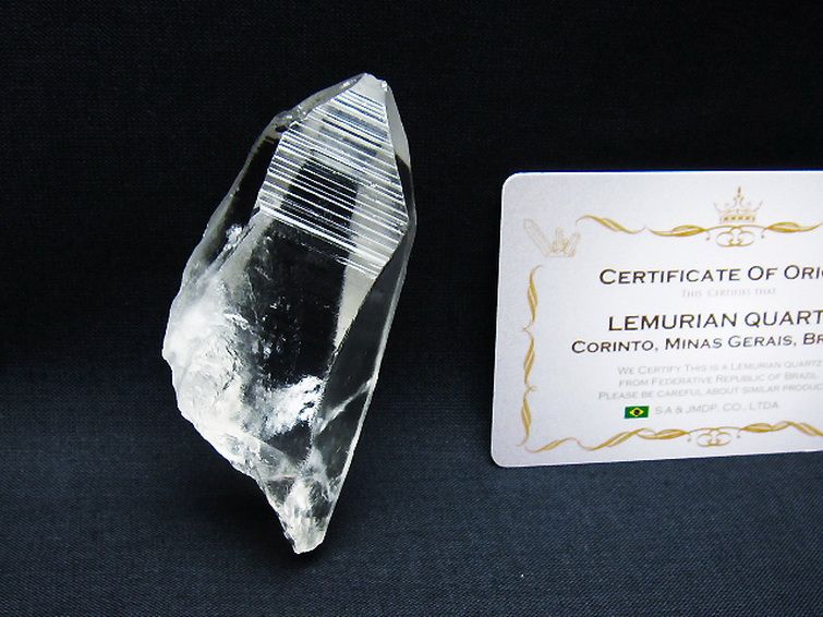 レムリアンシード水晶 原石 ミナスジェライス州コリント産 ※証明書付き[T641-1880] 1枚目