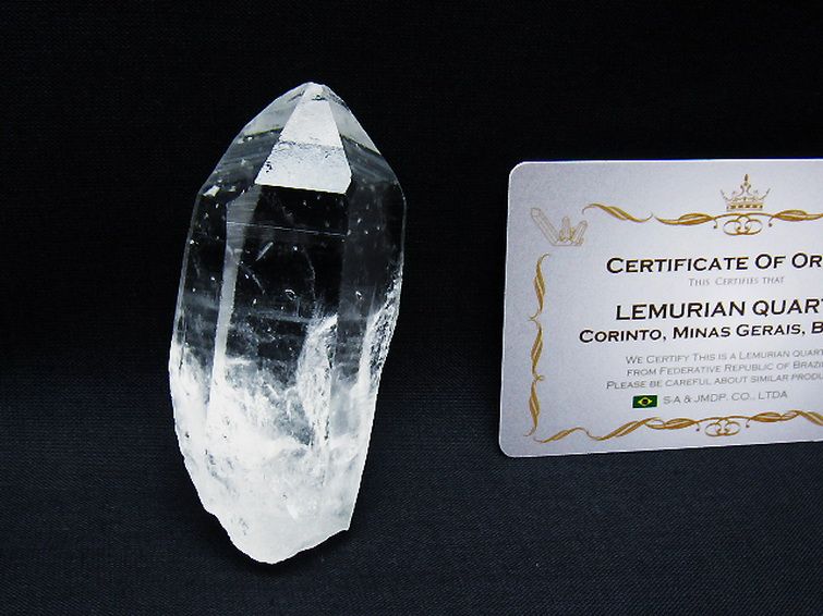 レムリアンシード水晶 原石 ミナスジェライス州コリント産 ※証明書付き[T641-1884] 1枚目