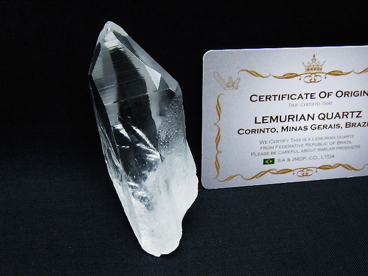 レムリアンシード水晶 原石 ミナスジェライス州コリント産 ※証明書付き[T641-1888] 1枚目
