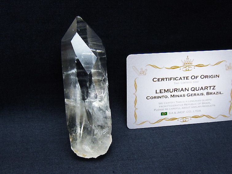 レムリアンシード水晶 原石 ミナスジェライス州コリント産 ※証明書付き[T641-1890] 1枚目