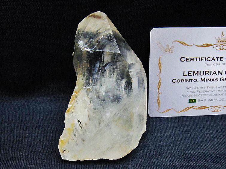 レムリアンシード 水晶 原石 ミナスジェライス州コリント産 ※証明書付き[T641-1908] 1枚目