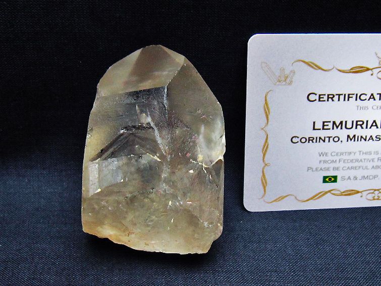レムリアンシード 水晶 原石 ミナスジェライス州コリント産 ※証明書付き[T641-1935] 1枚目