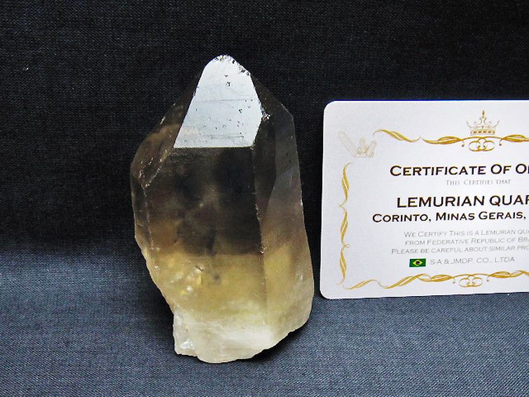 レムリアンシード 水晶 原石 ミナスジェライス州コリント産 ※証明書付き[T641-1943] 1枚目