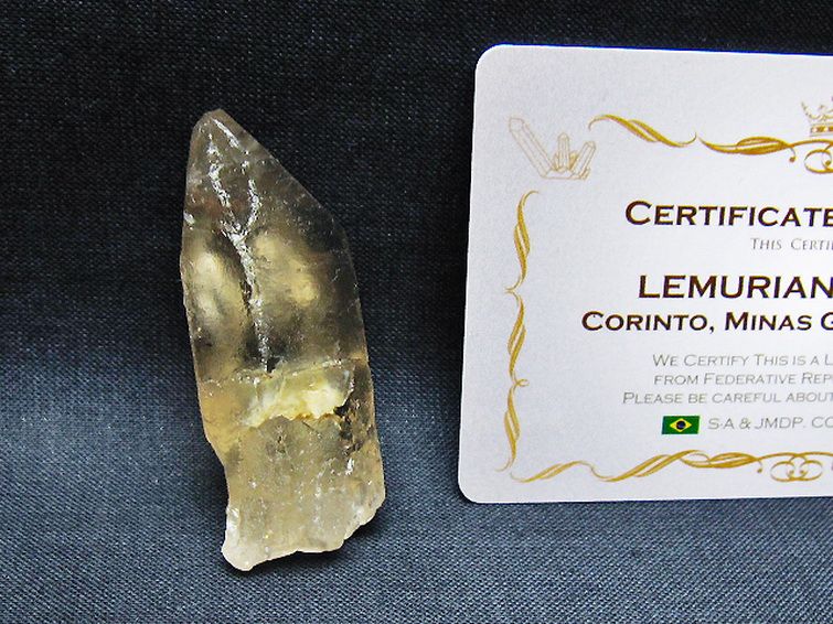 レムリアンシード 水晶 原石 ミナスジェライス州コリント産 ※証明書付き[T641-1956] 1枚目