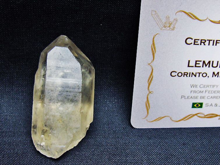 レムリアンシード 水晶 原石 ミナスジェライス州コリント産 ※証明書付き[T641-1964] 1枚目