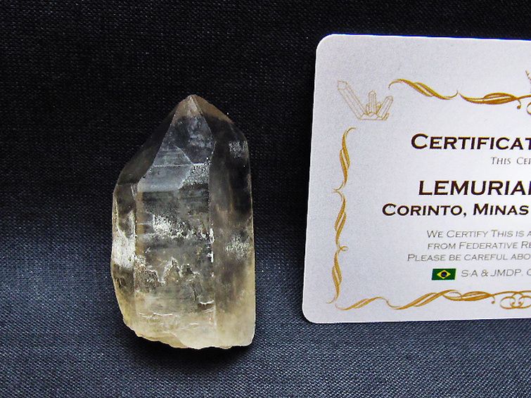レムリアンシード 水晶 原石 ミナスジェライス州コリント産 ※証明書付き[T641-1975] 1枚目