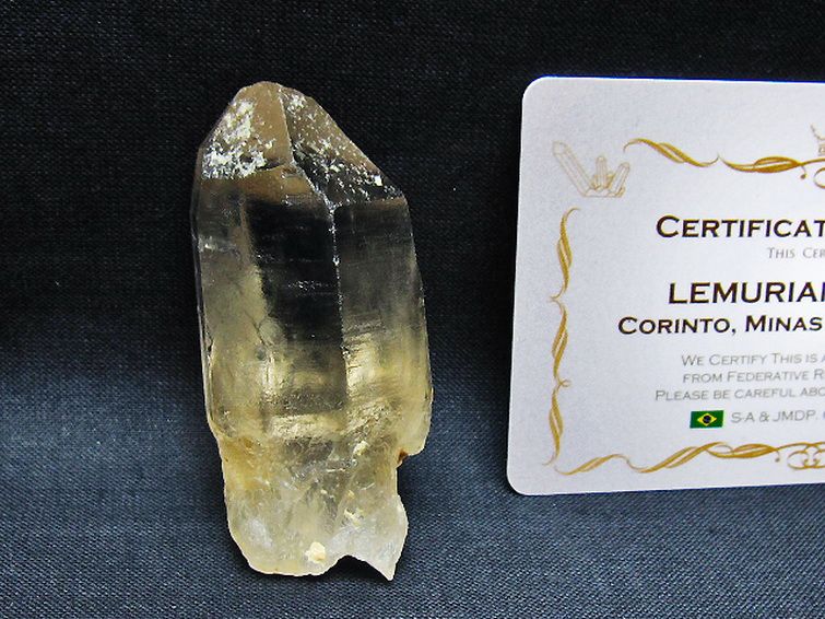 レムリアンシード 水晶 原石 ミナスジェライス州コリント産 ※証明書付き[T641-1987] 1枚目