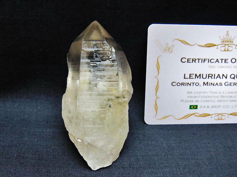 レムリアンシード 水晶 原石 ミナスジェライス州コリント産 ※証明書付き[T641-1996] 1枚目