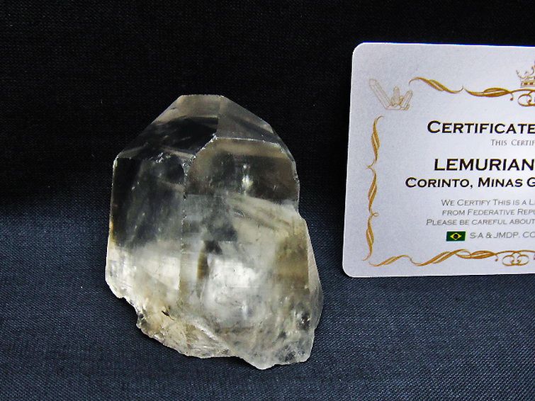 レムリアンシード 水晶 原石 ミナスジェライス州コリント産 ※証明書付き[T641-1997] 1枚目